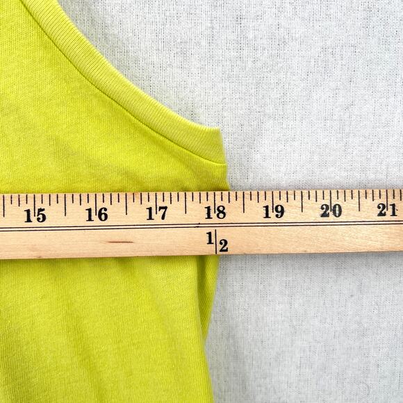 THE GREAT The Sport Tank Womens 0 LIme Zest Green Cropped Relaxed Cotton Scoop - Picture 13 of 15